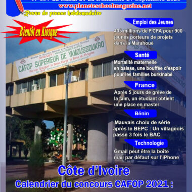 REVUE DE PRESSE N°57 DU 21 au 27-09-20