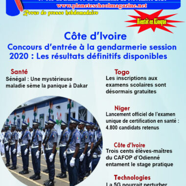 REVUE DE PRESSE N°63 DU 16 au 22-11-20